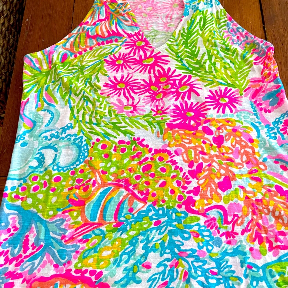 Lilly Pulitzer MULTI LOVERS CORAL tank & NEW TOTE